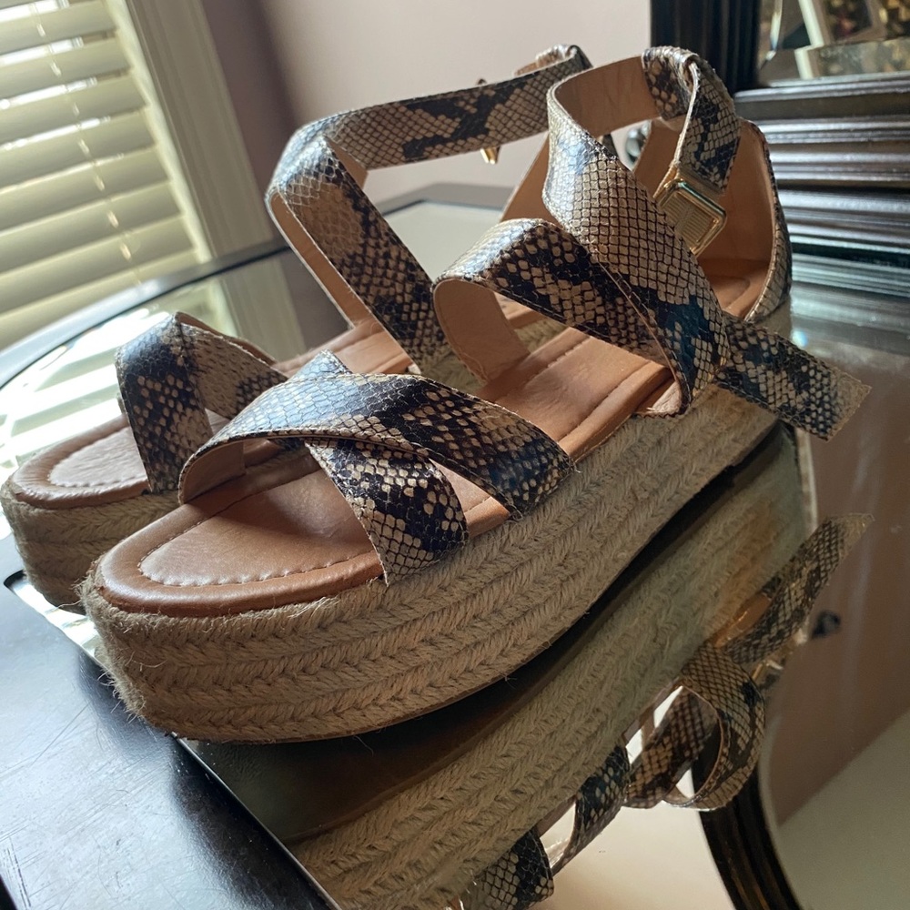 Snakeprint Espadrilles